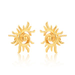 Surya: The Radiant Sun Earring (18kt Gold Micron)