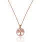 Tree of Life Pendant with Zircon (18kt Rose Gold Micron)