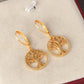 Tree of Life Earrings  Brass with Gold Plating