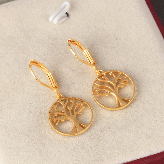 Tree of Life Earrings (18kt Gold Micron)