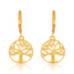 Tree of Life Earrings  Brass with Gold Plating