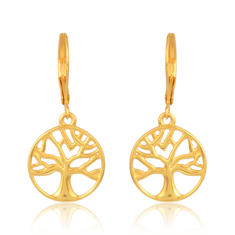 Tree of Life Earrings (18kt Gold Micron)