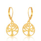 Tree of Life Earrings  Brass with Gold Plating