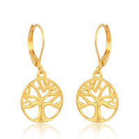 Tree of Life Earrings (18kt Gold Micron)