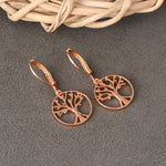 Tree of Life Earrings (18Kt Rose Gold Micron)