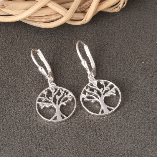 Tree of Life Earrings  Silver