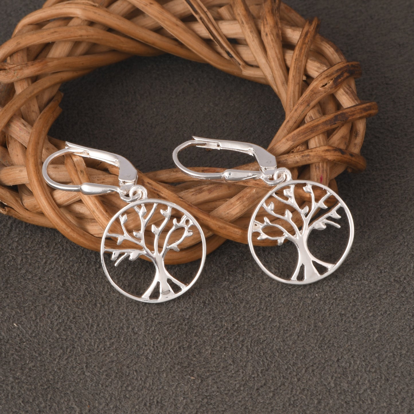 Tree of Life Earrings  Silver