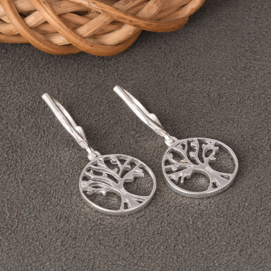 Tree of Life Earrings  Silver