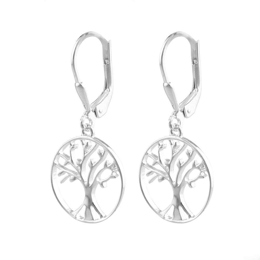 Tree of Life Earrings - Silver