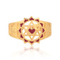 Twin Heart Meditation Ring 18kt Gold Micron (Red Enamelling)