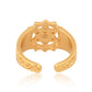 Twin Heart Meditation Ring 18kt Gold Micron (Red Enamelling)