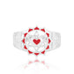 Twin Heart Meditation Ring 92.5 Sterling Silver