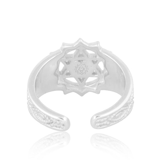 Twin Heart Meditation Ring 92.5 Sterling Silver