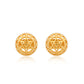 Twin Heart Chakra Stud Earrings  Brass with Gold Plating