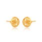 Twin Heart Chakra Stud Earrings  Brass with Gold Plating