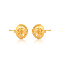 Twin Heart Chakra Stud Earrings Silver with Gold Plating