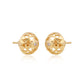 Twin Heart Chakra Stud Earrings  14k Gold and Diamond