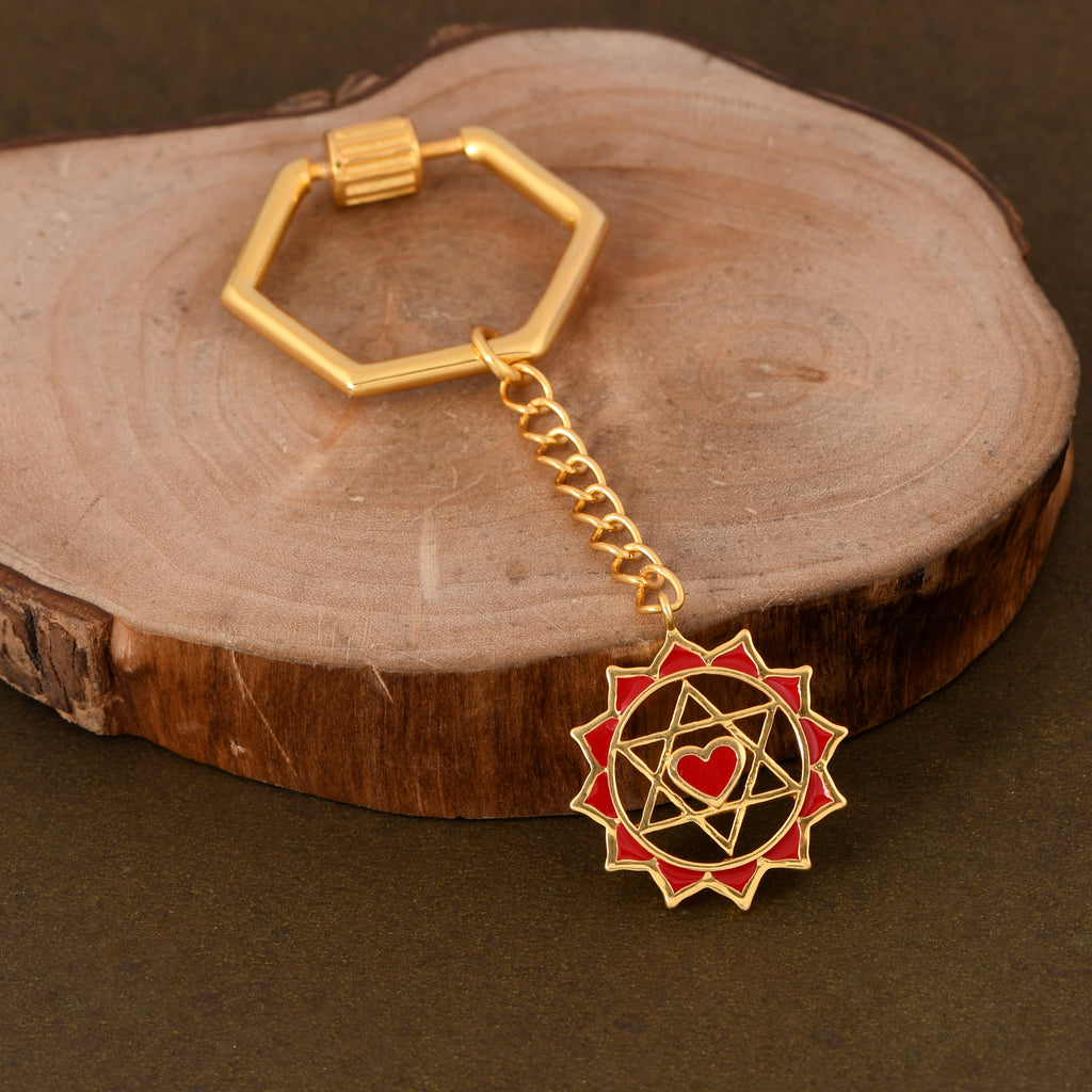 Twin Heart Keychain (18kt Gold Micron)