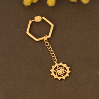 Twin Heart Keychain (18kt Gold Micron)