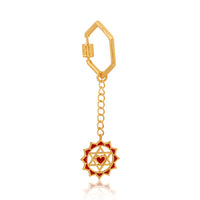 Twin Heart Keychain (18kt Gold Micron)