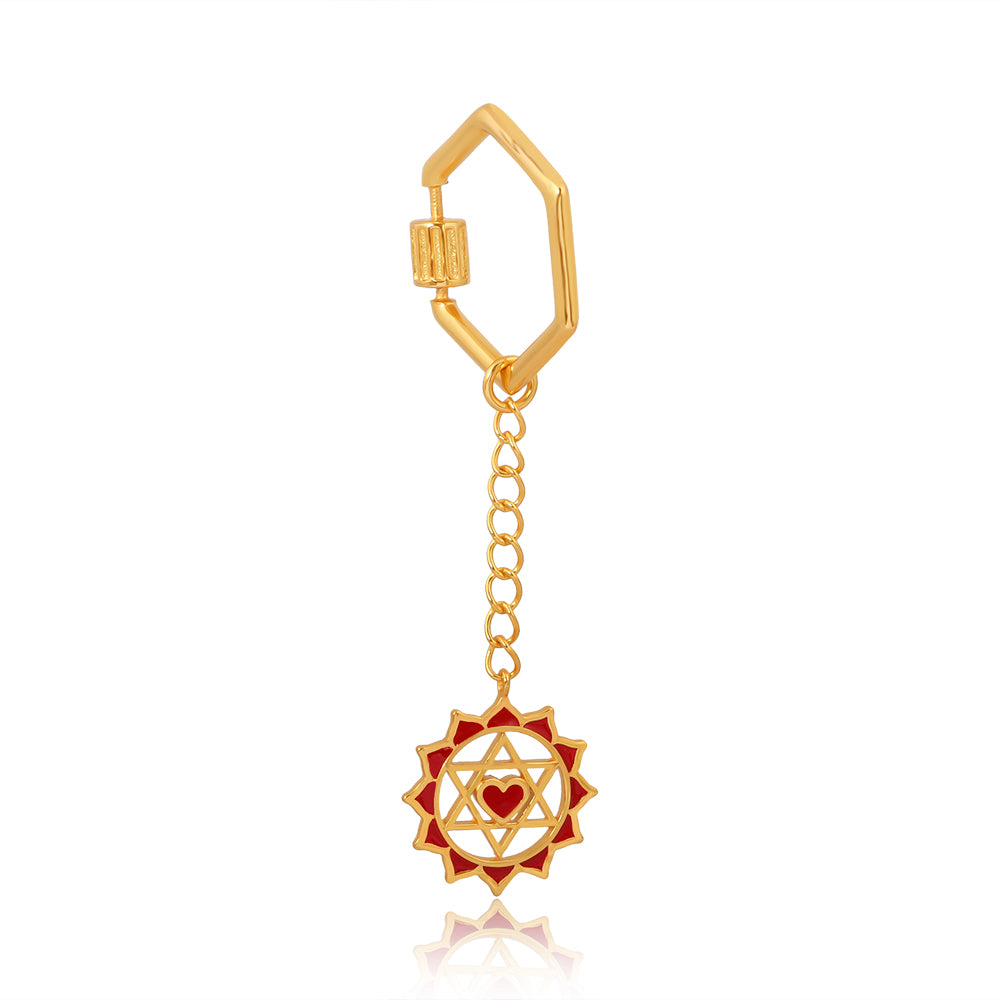 Twin Heart Keychain (18kt Gold Micron)