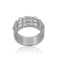 Aura Enhancer Atlantis Ring 5mm Rhodium Finish - Self Love Jewels
