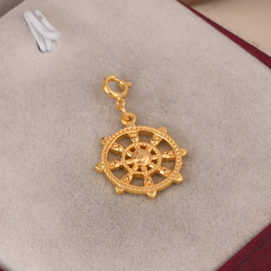 Auspicious Buddhist Charm: Wheel of Dharma - Self Love Jewels