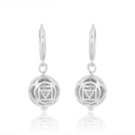Basic Chakra Silver Earrings with Red Enamelling - Self Love Jewels
