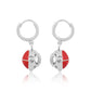 Basic Chakra Silver Earrings with Red Enamelling - Self Love Jewels