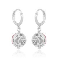 Basic Chakra Silver Earrings with Red Enamelling - Self Love Jewels