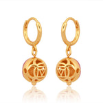 Basic Chakra Silver Earrings with Red Enamelling Gold Plated - Self Love Jewels