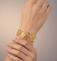 Energy Generator Cuff Styled Bracelet (18kt Gold Micron)