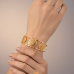 Energy Generator Cuff Styled Bracelet (18kt Gold Micron)