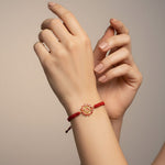 Red Twin Heart Chakra Bracelet with Red Cord
