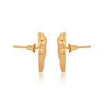 Conch Shell Earrings Brass - Self Love Jewels