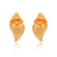 Conch Shell Earrings Brass - Self Love Jewels