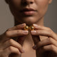 Twin Heart Chakra Stud Earrings 14k Gold and Diamond