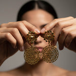 Shree Chakra Earrings (18kt Gold Micron)