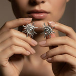 Surya: The Radiant Sun Earrings (92.5 Sterling Silver)