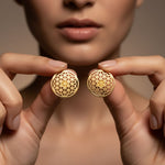 Mini Flower of Life Earrings (18Kt Gold Micron)
