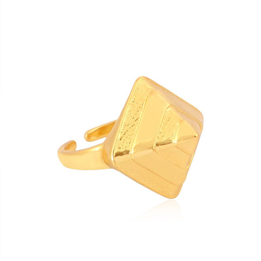 Egyptian Pyramid Ring Brass - Self Love Jewels