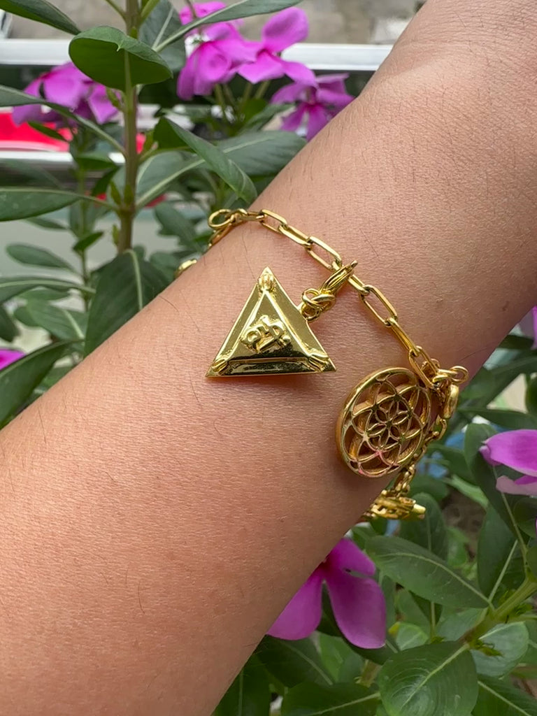 Hreem Yantra Charm - Small (18kt Gold Micron)